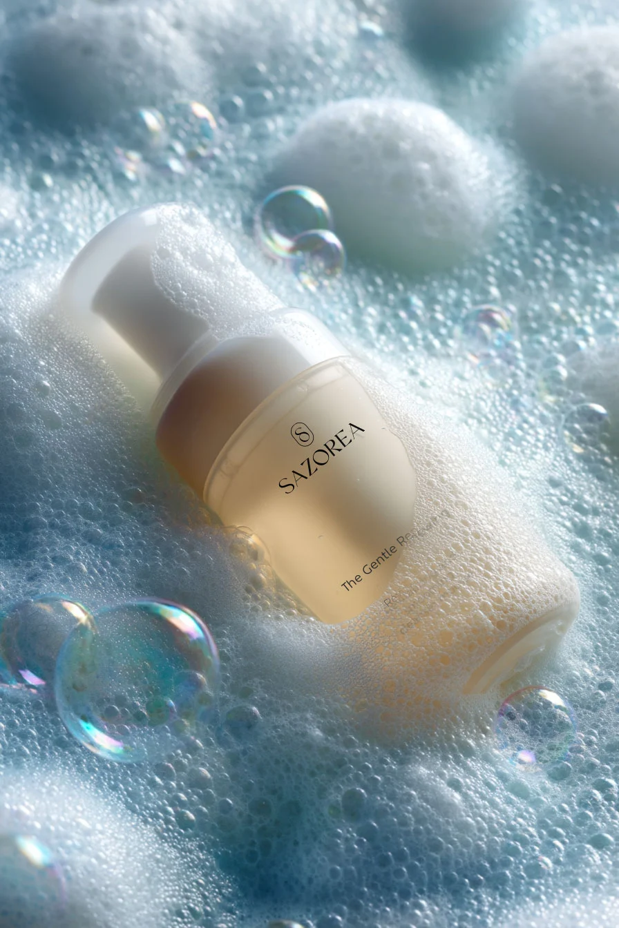 Espuma de limpeza Sazorea The Gentle Renewing com textura mousse suave