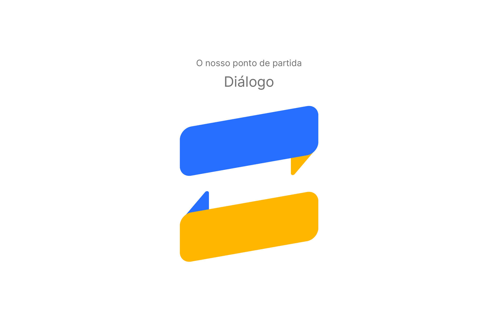 Conceito de diálogo representado através de balões de fala